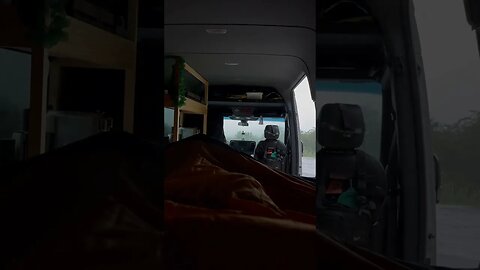 Waking up to rain in the van