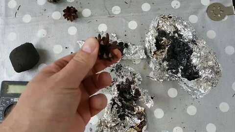 How to make conductive graphite - Charcoal Briquets versus Pine Cones