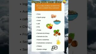 13 MELHORES ALIMENTOS PARA COMER DE MANHÃ #Shorts