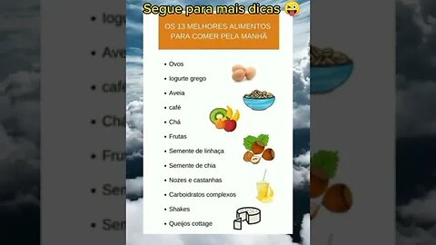 13 MELHORES ALIMENTOS PARA COMER DE MANHÃ #Shorts