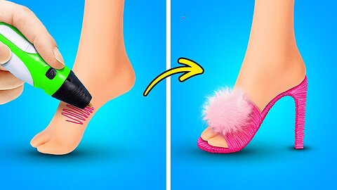 Amazing 3D-pen Crafts And DIY Shoes for Barbie 😍 Cute Mini-Crafts For Dolls