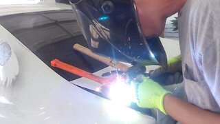 DIY How to paint your car Part 1 : Metalwork, dent repair, welding holes