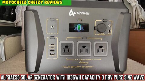 AlphaESS 1000w 2000 surge, 1036Wh lithium 110V Pure Sine Wave Portable Power Station