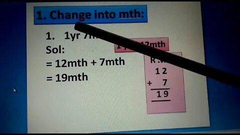 CLASS 3 MATHS B YR & MTH