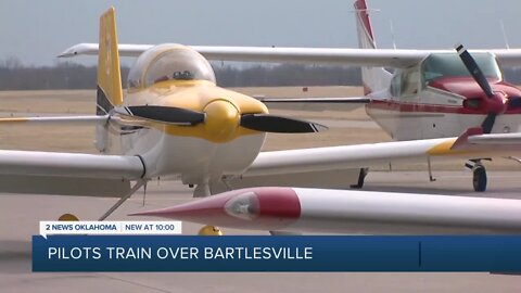 Pilots Train Over Bartlesville