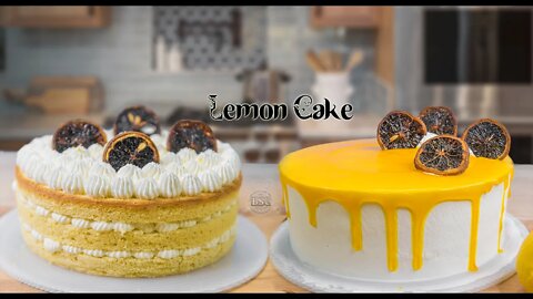 Lemon Cake.(മലയാളം) Lemon Cake with Lemon Curd| No Baking Powder No Baking Soda
