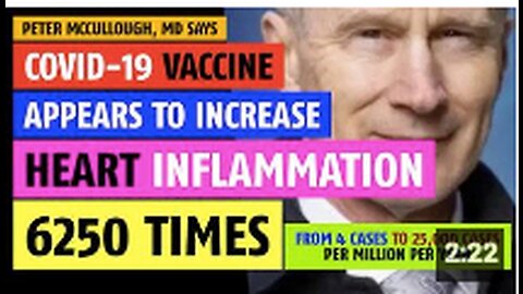 Covid vaccine increases risk of heart inflammation 6250-fold says Peter McCullough, MD