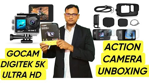 unboxing by amar gocam digitek 5k action camera price np 15000 ic 8500 बहुत अच्छा वीडियो क्वालिटी है