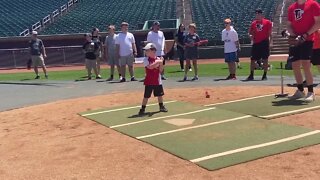 People with disabilities play baseball with the Lansing Lugnuts