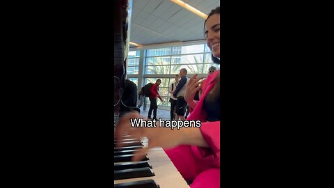 Surprised Piyano at public