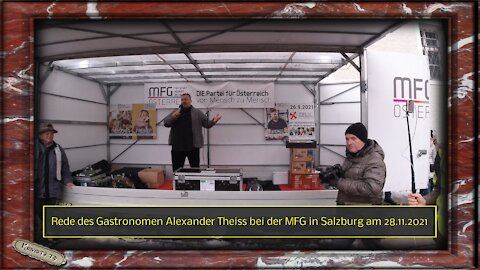 Rede des Gastronomen Alexander Theiss bei der MFG in Salzburg am 28.11.2021