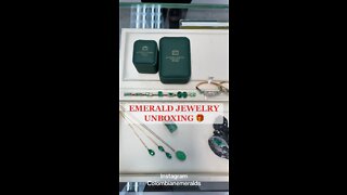 Unboxing trending Fine emerald and diamond women jewelry