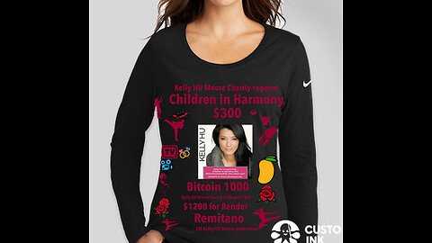 Cross kick Studio Films Kelly HU Moore Charity support T-shirt Children in Harmony