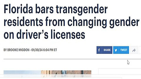 Fl Bars Transgender Residents from Changing Gender on Driver License
