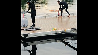 Hydrofoil Surfing on Calm Water from a Dock Start. 🏄‍♂️ Absolute LegendS