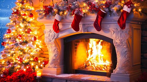 Heavenly Christmas Music Fireplace Sounds Relaxing Christmas Background Music Fireplace Ambience
