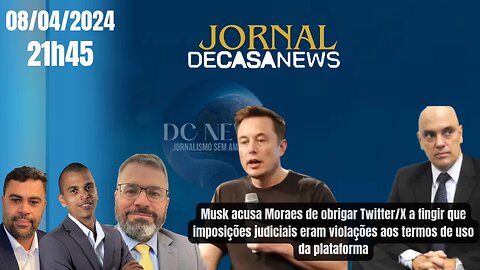 Musk acusa Moraes de obrigar Twitter/X a fingir que imposições judiciais
