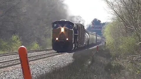 CSX M369 Manifest Mixed Freight Train from Sterling, Ohio April 15, 2023