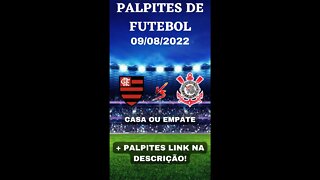 PALPITES DE FUTEBOL PARA HOJE, PALPITES DO DIA 09/09/2022