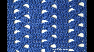 How to crochet block shell stitch simple short tutorial by marifu6a