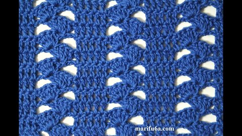 How to crochet block shell stitch simple short tutorial by marifu6a