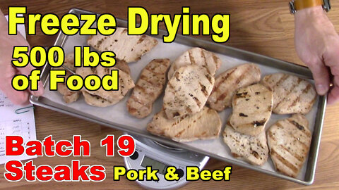 Freeze Drying Your First 500 lbs of Food - Batch 19 - Steak (Pork Loin & Beef)