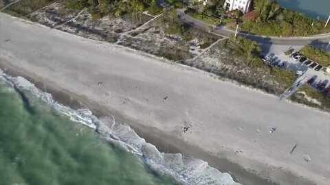 4K Aerial drone footage of Sanibel and Captiva Island in southwest Florida