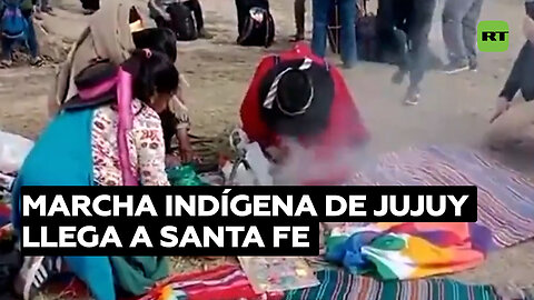 Marcha indígena llega a Santa Fe en su camino a Buenos Aires