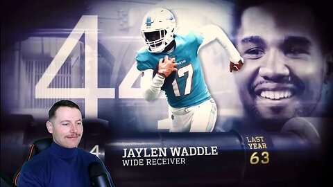 Rugby Player Reacts to JAYLEN WADDLE (WR, Dolphins) #44 The Top 100 NFL Players of 2023