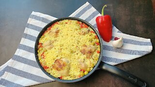 Arroz con Pollo . This Chicken Rice Cuban style is so easy to make !