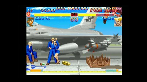 Hyper Street Fighter 2 Nerf AI (PS2) - T. Hawk (Super T/X) - Hardest - No Continues