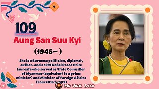 Aung San Suu Kyi(1945– )| TOP 150 Women That CHANGED THE WORLD | Short Biography