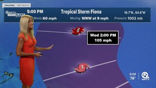 Tropical Storm Fiona - Saturday 5 p.m. advisory