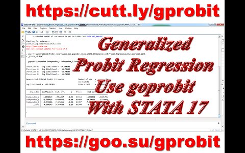 Generalized Probit Regression Use goprobit With STATA 17