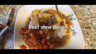 Beef stew dinner #pantrymeals #canning