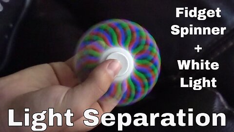 Shining a Strobe Light on a Spinning Fidget Spinner and Projector Light Separation