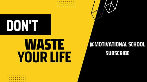 DON'T WASTE YOUR LIFE | Always be yourself | Best Motivational Speech