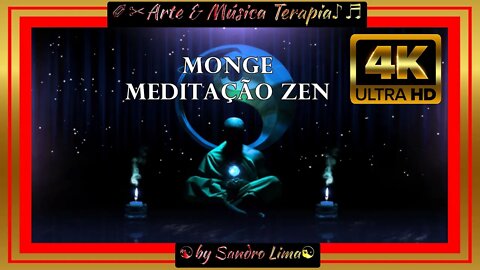 ARTE & MÚSICA TERAPIA|| Monge fazendo meditação,Mandala, Yang e Yin |VFX |Efeitos Visuais | VIDEO 4K