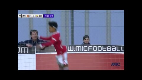 Fans shout 'SUIII' when Ronaldo Jr celebrates like his dad after scoring for Manchester United U12's