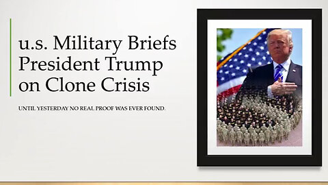 Final! Military Briefs President Trump on Clone Crisis