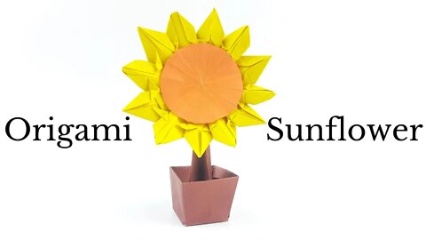 Origami Sunflower Tutorial - DIY Easy Paper Crafts