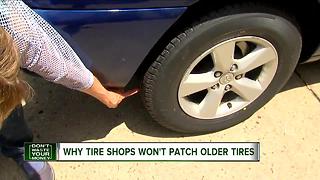 Why tire shops won't patch older tires