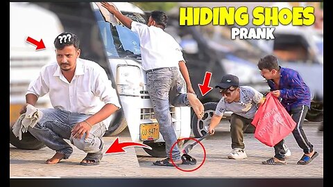 Hiding shoes prank