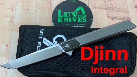 9TIEDC Djinn Integral framelock Flipper Elegant slender & lightweight !