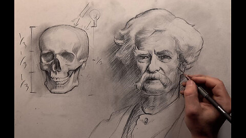 How to Draw Mark Twain, Using the Skull as a Guide for Portraits