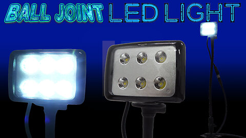 LED Double Ball Joint Adjustable Light - 4x4 Permanent Mounting Base