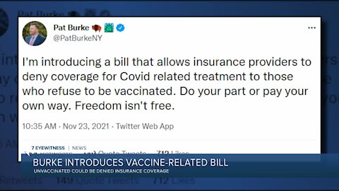 Assemblyman Pat Burke proposing bill to allow insurance to deny COVID treatment coverage for unvaccinated