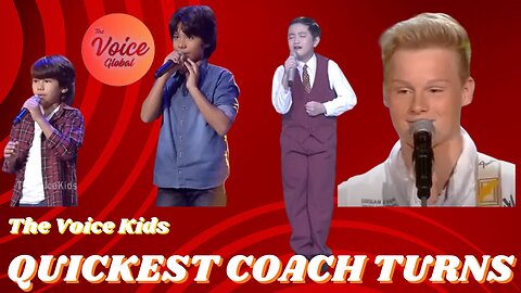 The Voice Kids | QUICKEST COACH TURNS