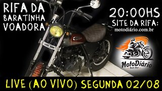 Moto Custom 125cc por 20 reais. Intruder 125. Rifa de Baratinha Voadora (AO VIVO)