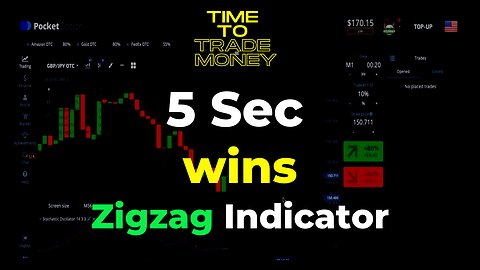 A 5 sec simple binary options trading strategy using only zigzag indicator on Pocket Option